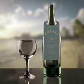 Eenvoudige Elegantie Huwelijk Cheers Groene ID1022 Flessenhanger