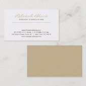 EENVOUDIGE ELEGANTIE in TAUPE Designer Visitekaart Visitekaartje (Voorkant / Achterkant)