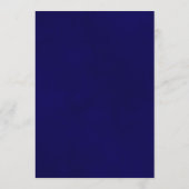 Eenvoudige Elegantie Marine Blauw & Wit Trouwmenu Menu (Achterkant)