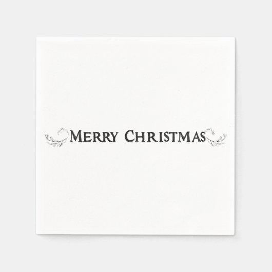 Eenvoudige elegantie "Merry Christmas" servetten (Voorkant)