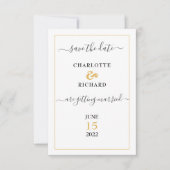 Eenvoudige elegantie, met Couple's foto Save The Date (Voorkant)