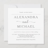 Eenvoudige elegantie | Minimale grijze en witte br Kaart (Voorkant)