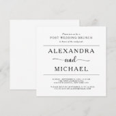 Eenvoudige elegantie | Minimale post Wedding Brunc Kaart (Voorkant / Achterkant)