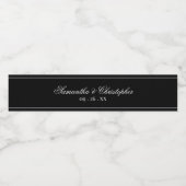 Eenvoudige Elegantie minimalistische bruiloft wit  Waterfles Etiket (Enkel label)