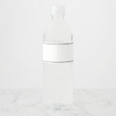 Eenvoudige Elegantie Minimalistische Bruiloft Zwar Waterfles Etiket (Achterkant)