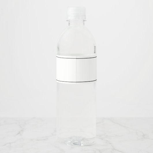 Eenvoudige Elegantie Minimalistische Bruiloft Zwar Waterfles Etiket (Achterkant)