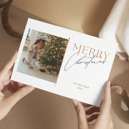 Eenvoudige Elegantie Minimalistische Vrolijk Kerst Feestdagen Kaart