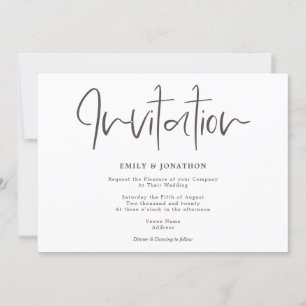 Eenvoudige Elegantie Modern Script Typografie Brui Kaart