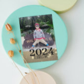 Eenvoudige Elegantie Nieuwjaar foto Vakantie Kaart