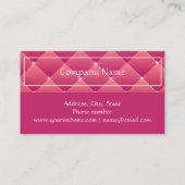 Eenvoudige Elegantie Professionele Roze Tuft Diama Visitekaartje (Achterkant)