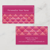 Eenvoudige Elegantie Professionele Roze Tuft Diama Visitekaartje (Voorkant / Achterkant)