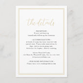 Eenvoudige elegantie romantische script bruiloft d informatiekaartje (Voorkant)