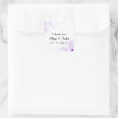 Eenvoudige elegantie roos bruiloft sticker labels  (Tas)