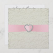 Eenvoudige elegantie - roze lint (Voorkant / Achterkant)