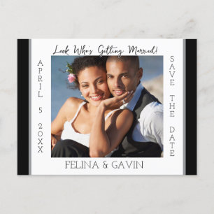 Eenvoudige elegantie! Save the date Briefkaart