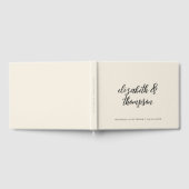 Eenvoudige Elegantie Script Cream Bruiloft Gastenboek (Volledig)