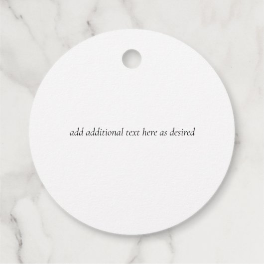 Eenvoudige Elegantie Script Moderne Trouwgunst Bedankjes Labels (Achterkant)