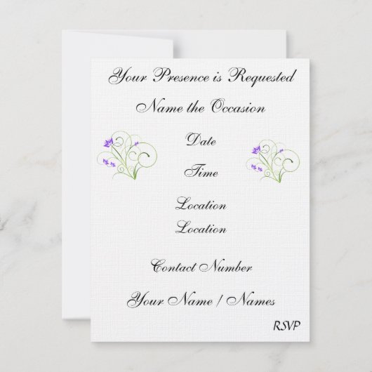 Eenvoudige elegantie - SRF Kaart (Achterkant)