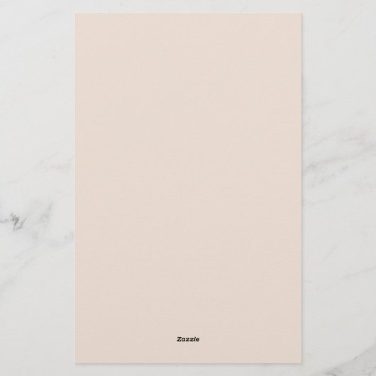 Eenvoudige Elegantie Tan Brown Monogram Gevoerd Briefpapier (Achterkant)