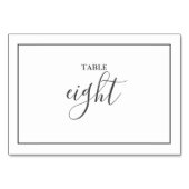 Eenvoudige Elegantie Trouwtafel Numbers Kaart (Achterkant)