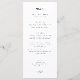 Eenvoudige Elegantie Typografie & Botanisch Menu