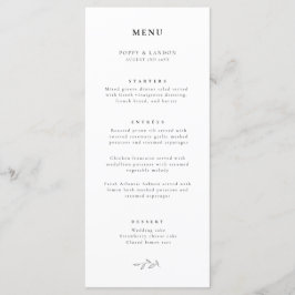 Eenvoudige Elegantie Typografie & Botanisch Menu