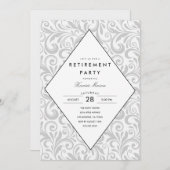 Eenvoudige elegantie | Uitnodiging van de Pensioen (Voorkant / Achterkant)