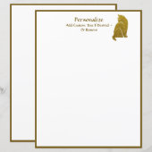 Eenvoudige elegantie van Gold Glitter Cat Feline (Voorkant / Achterkant)