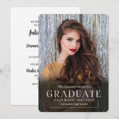 Eenvoudige Elegantie VERT Foto 2025 Afstuderen Kaart (Voorkant / Achterkant)