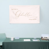 Eenvoudige Elegantie Vrijgezellenfeest Blush Welko Spandoek (Beurs)