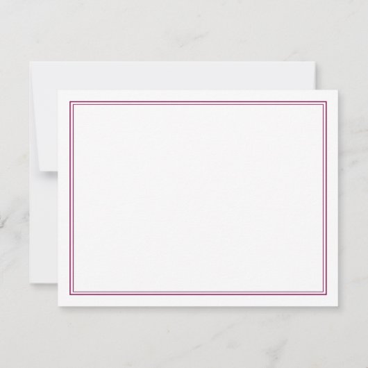 Eenvoudige Elegantie Wijnrode Dankkaart Bedankkaart (Achterkant)