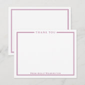 Eenvoudige Elegantie Wijnrode Dankkaart Bedankkaart (Voorkant / Achterkant)