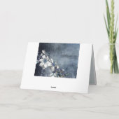 Eenvoudige Elegantie Witte Bloemen Strand Kaart (Achterkant)