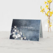 Eenvoudige Elegantie Witte Bloemen Strand Kaart (Gele Bloem)