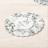 Eenvoudige elegantie zwarte roze botanische Waterv Kartonnen Onderzetters (Gekanteld)