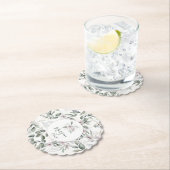 Eenvoudige elegantie zwarte roze botanische Waterv Kartonnen Onderzetters (Insitu)