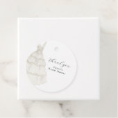 Eenvoudige Elegent White Wedding Gown vrijgezellen Bedankjes Labels (In situ)