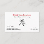 Eenvoudige elektricien Visitekaartjes (Voorkant)