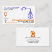 Eenvoudige elektrische bedrading van het circuit visitekaartje (Voorkant / Achterkant)