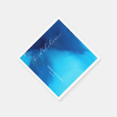 Eenvoudige elektrische blauwe stromende inkt servet (Hoek)