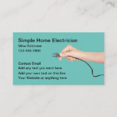 Eenvoudige elektrische snoer Visitekaartjes (Voorkant)
