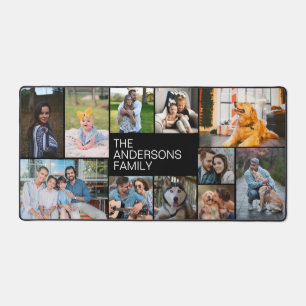 Eenvoudige Elf Family Photo Collage Desk Mat