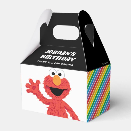 Eenvoudige Elmo 1e Verjaardag Bedankdoosjes (Voorkant Zijde)