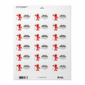 Eenvoudige Elmo 1e Verjaardag Etiket (Full Sheet)