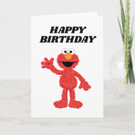 Eenvoudige Elmo 1e Verjaardag Kaart