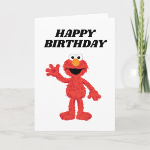 Eenvoudige Elmo 1e Verjaardag Kaart