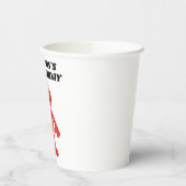 Eenvoudige Elmo 1e Verjaardag Papieren Bekers (Links)