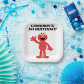 Eenvoudige Elmo 1e Verjaardag Papieren Bordje (Feest)