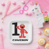 Eenvoudige Elmo 1e Verjaardag Papieren Bordje (Feest)