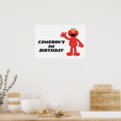 Eenvoudige Elmo 1e Verjaardag Poster (Keuken)